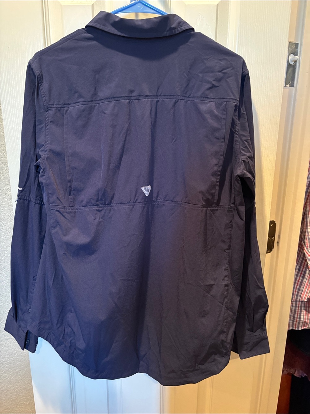 Columbia PFG Tamiami II Men’s LS Shirt Navy Large Omni-Shade Hiking Trail - Picture 6 of 6